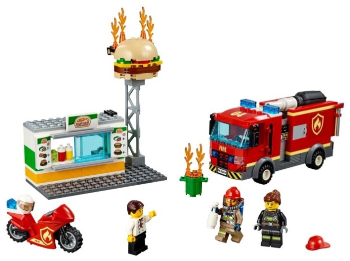 Фотография Конструктор LEGO Пожар в бургер-кафе CITY 60214