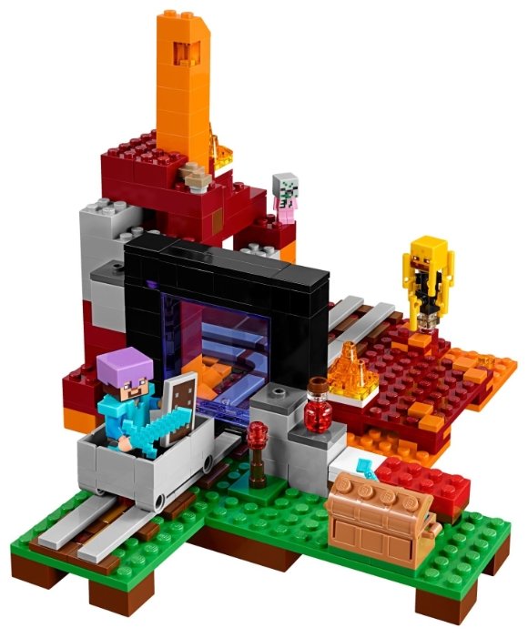 Цена Конструктор LEGO Портал в Подземелье Minecraft 21143