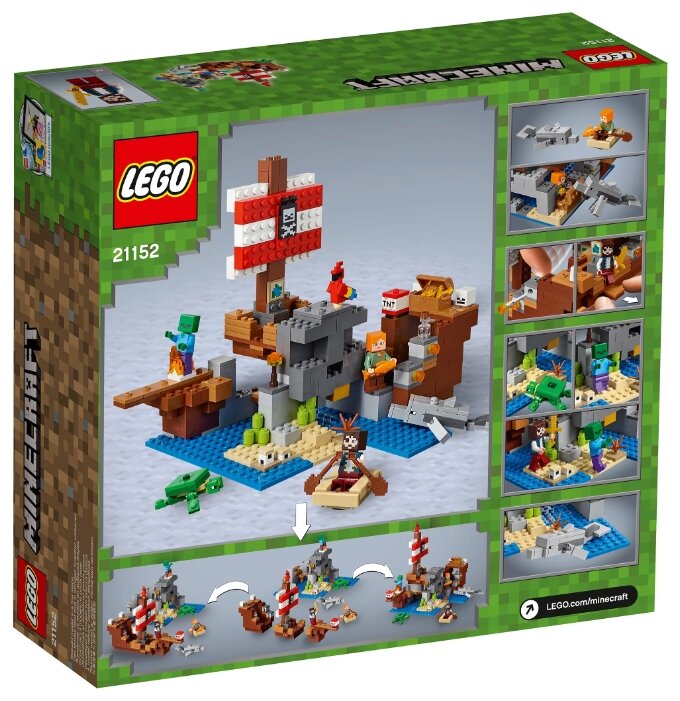 Фото Конструктор LEGO Приключения на пиратском корабле Minecraft 21152