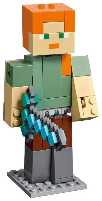 Цена Конструктор LEGO Большие фигурки Алекс с цыплёнком Minecraft 21149