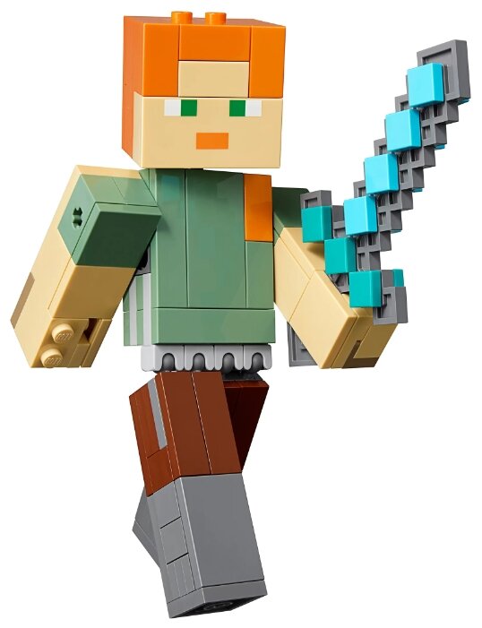 Купить Конструктор LEGO Большие фигурки Алекс с цыплёнком Minecraft 21149