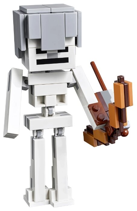 Картинка Конструктор LEGO Большие фигурки скелет с кубом магмы Minecraft 21150