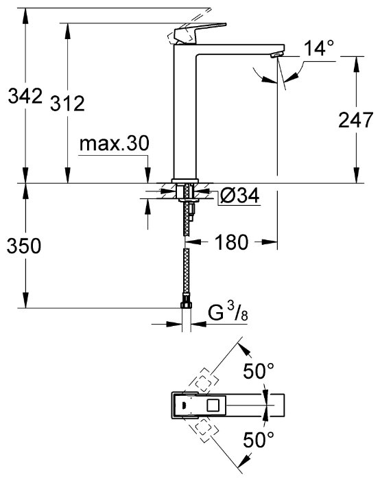 Фото Смеситель GROHE Eurocube 23406000