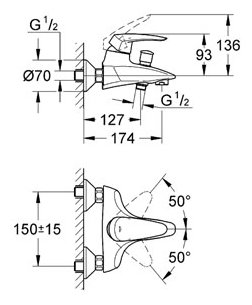 Фото Смеситель GROHE Eurodisc 33390001