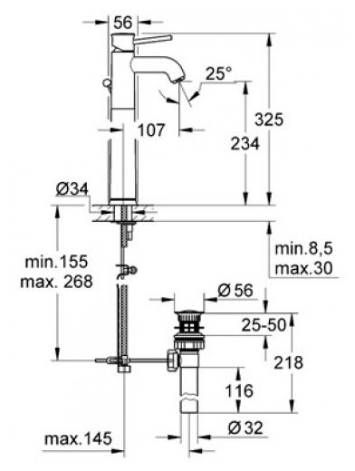 Фотография Смеситель GROHE BauClassic 32868000