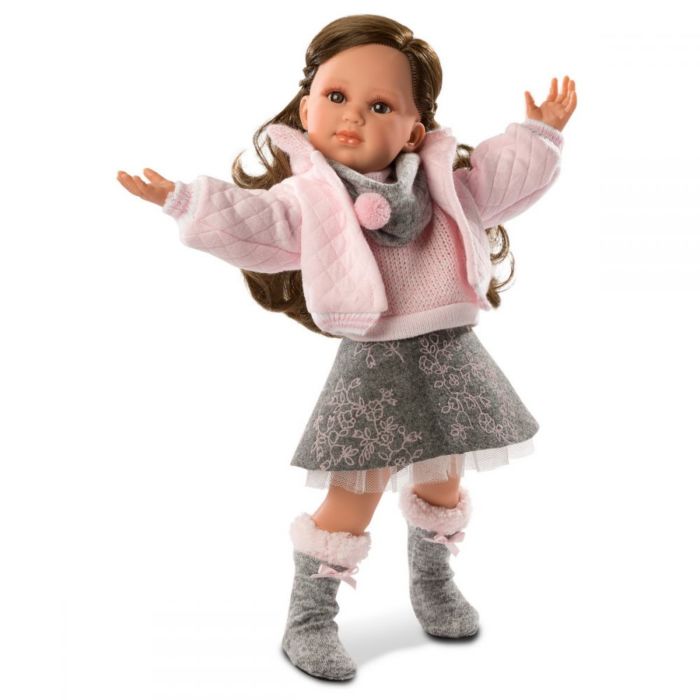 Картинка Кукла LLORENS Хелена 42см брюнетка в розовой курточке 54205