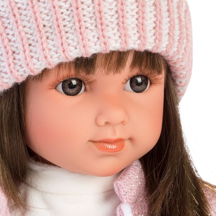 Фотография Кукла LLORENS Сара 35см шатенка в розовом жакете и белой кружевной юбке 53528