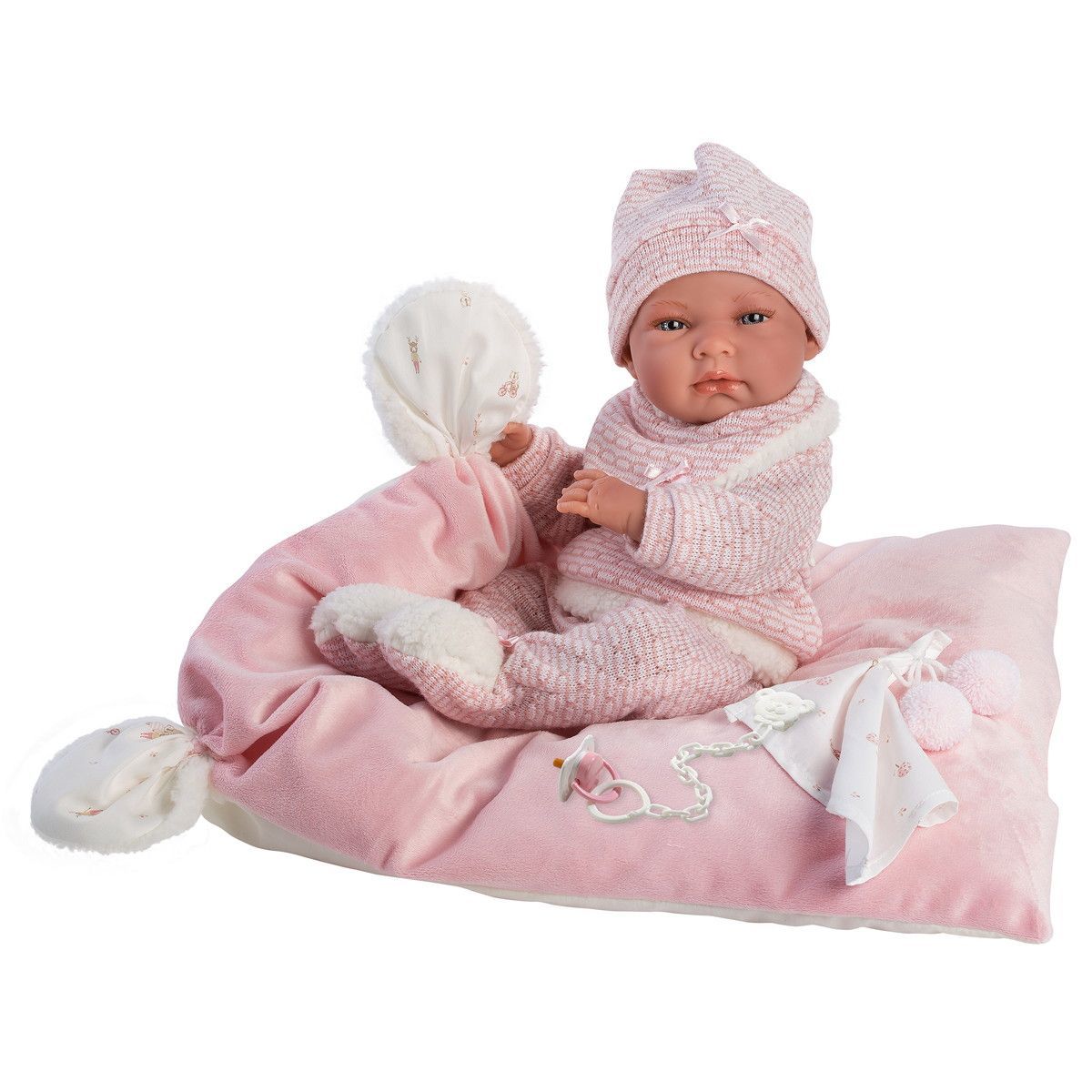 Картинка Кукла LLORENS Пупс Малышка 40 см в розовом костюме с матрасиком 73860