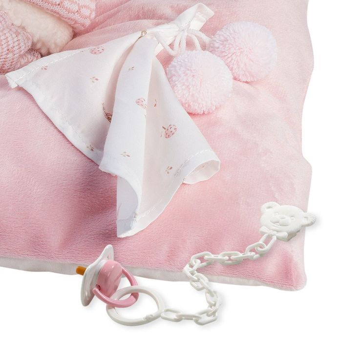 Купить Кукла LLORENS Пупс Малышка 40 см в розовом костюме с матрасиком 73860