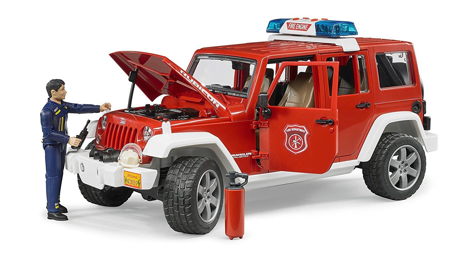 Фото Пожарный внедорожник BRUDER Jeep Wrangler Unlimited Rubicon (02-528) 1:16