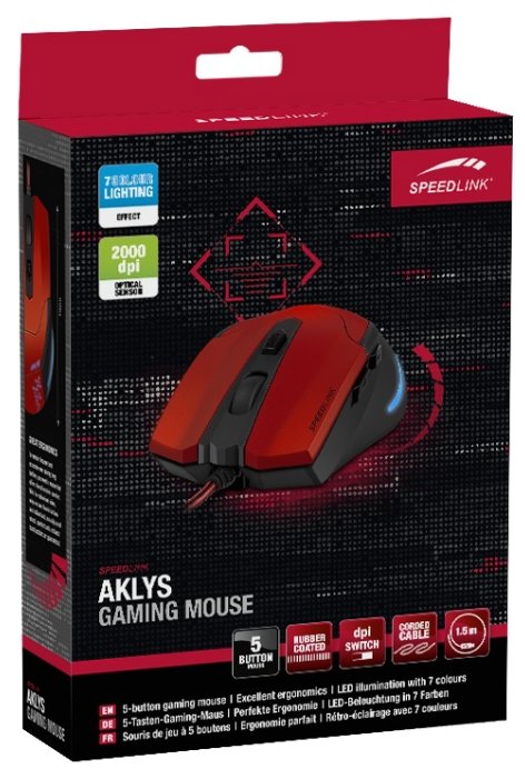 картинка Мышь SPEEDLINK AKLYS (SL-680001-BKRD) (594515) от магазина 1.kz