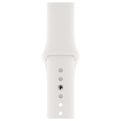 Фотография Смарт-часы APPLE Watch Series 5 GPS 44mm Silver Aluminium Case with White Sport Band