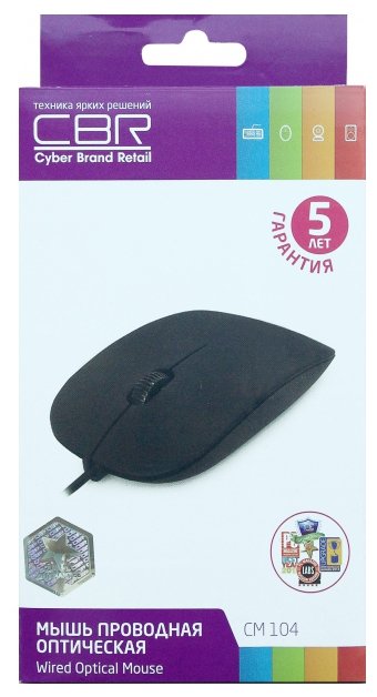 Цена Мышь CBR CM 104 USB Black