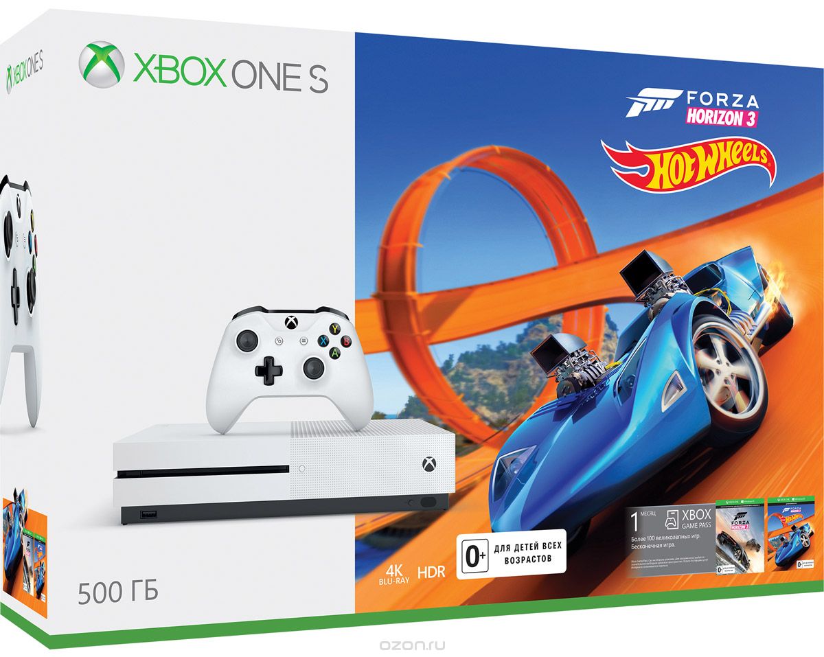 Фото Игровая консоль Xbox One S 500 Гб Forza Horizon 3 + DLC