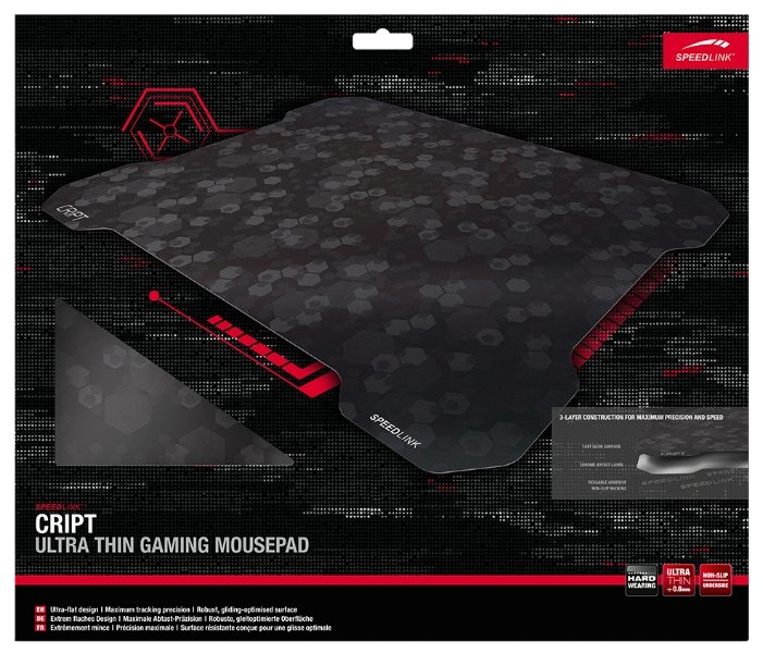 Фото Коврик SPEEDLINK CRIPT Ultra Thin Gaming MousepadBlack