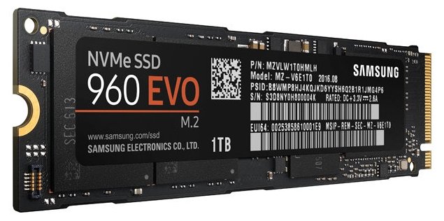 Фотография Жесткий диск SSD SAMSUNG 960 EVO MZ-V6E1T0BW