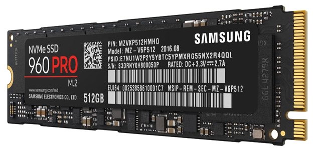 Фото Жесткий диск SSD SAMSUNG 960 PRO MZ-V6P512BW 512 Gb