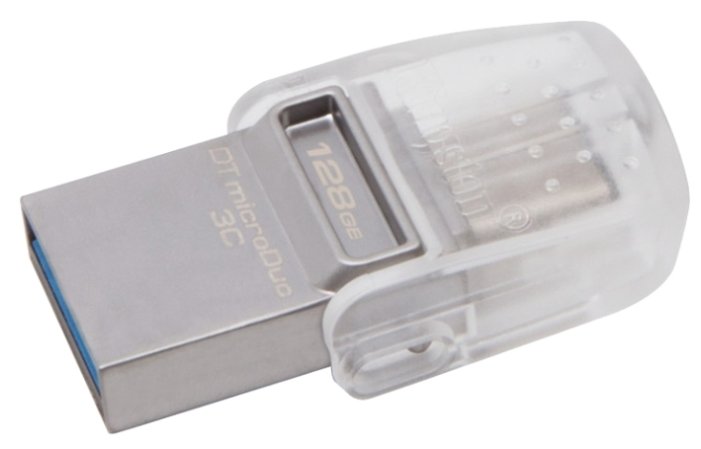 Фото USB накопитель KINGSTON DTDUO3C/128Gb USB 3.1 + Type C (OTG)