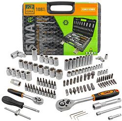 Набор инструментов ISMA 108пр. 1/4'', 1/2''(6гр.) (ISMA-41082-5EURO)