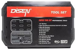 Набор инструментов DISEN 29пр 1/4''(6гр) (4-13мм) (1029)