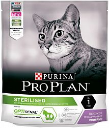 Корм для кошек PURINA Pro Plan д/стерилиз. индейка 400 гр