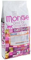 Корм MONGE CAT STERILIZED BREEDER для стерилизованных монобелковый с уткой 10 кг (5628)