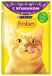 Корм для кошек PURINA Friskies влажный, ягненок 85 гр