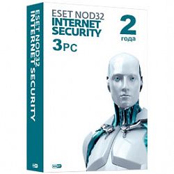 Право на использование ESET NOD32 Internet Security - лицензия на 2 года на 3ПК (NOD32-EIS-NS(KEY)-2-3)