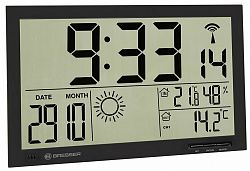 Метеостанция (настенные часы) BRESSER MyTime Jumbo LCD, черная