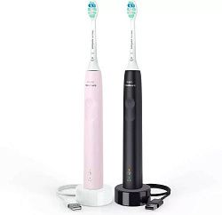 Набор электрических зубных щеток PHILIPS HX3675/15 Pink&Black