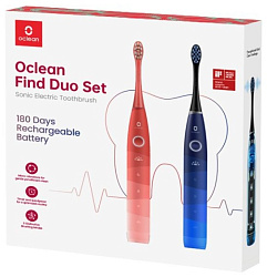 Комплект электрических зубных щеток XIAOMI Oclean Find Duo Set Синий+Красный F5002