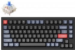 Клавиатура KEYCHRON Q1 QMK HotSwappable Gateron Phantom Blue RGB Knob Black (Q1M2_KEYCHRON)