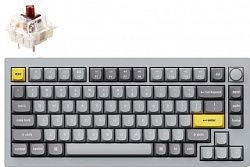 Клавиатура KEYCHRON Q1 QMK HotSwappable Gateron Phantom Brown RGB Knob Space Grey (Q1N3_KEYCHRON)