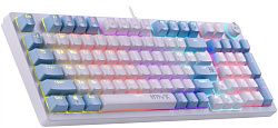 Клавиатура DEFENDER Hawk GK-418 switch red White-Blue