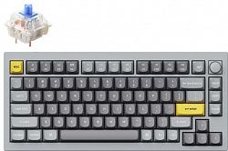 Клавиатура KEYCHRON Q1 QMK HotSwappable Gateron Phantom Blue RGB Knob Space Grey (Q1N2_KEYCHRON)