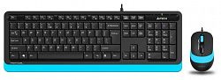 Клавиатура A4tech F1010-BLUE Fstyler USB +мышь