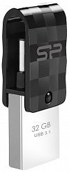 USB накопитель SILICON POWER Mobile C31 SP032GBUC3C31V1K USB 3.1 + Type-C (Android/OTG) Black