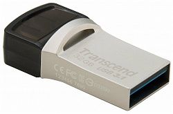 USB накопитель TRANSCEND JetFlash 890 TS32GJF890S 32GB Silver Plating