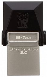 USB накопитель KINGSTON DTDUO3/64Gb USB 3.0 + microUSB (OTG)