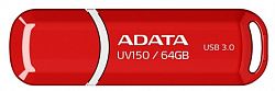 USB накопитель ADATA DashDrive UFD 3.0 UV150 64Gb Red (AUV150-64G-RRD)