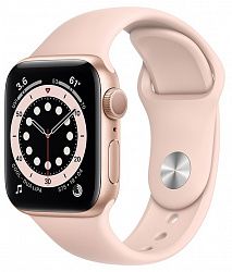 Смарт часы APPLE Watch Series 6 GPS 40mm Gold Aluminium Case with Pink Sand Sport Band - Regular