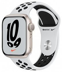 Смарт-часы Apple Watch Series 7 GPS 41mm white nike sport band MKN33