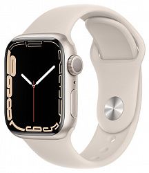 Смарт-часы Apple Watch Series 7 GPS 45mm white MKNP3