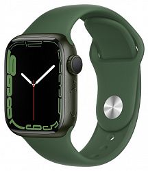 Смарт-часы Apple Watch Series 7 GPS 45mm green sport band MKN73