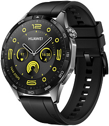 Смарт-часы HUAWEI Watch GT 4 (46mm) Black Fluoroelastomer Strap (PNX-B19, 55020BGT)