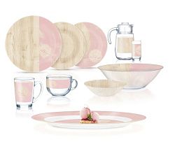 Сервиз LUMINARC Q4326 NORD HEVEA PINK 46P