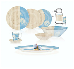 Сервиз LUMINARC Q4324 NORD HEVEA BLUE 46P