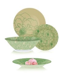 Сервиз LUMINARC Q4856 AMBI BIG FLOWER GREEN 46P