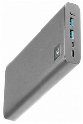 Power Bank INTERSTEP PB2618PD 26800мАч microUSB/TypeC диспл Grey (IS-AK-PB2618PDD-SGRB201)