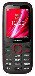 Мобильный телефон TEXET TM-D228 Black-Red